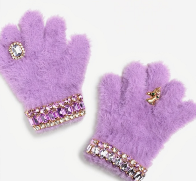 SUPER SMALLS Lavender Dreams Jeweled Gloves