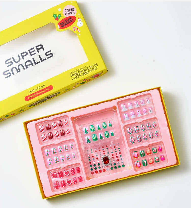 SUPER SMALLS Festive Cheer Press On Nail Kit