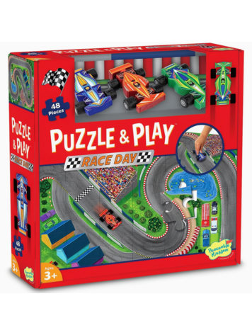 MINDWARE & PEACEABLE KINGDOM Puzzle And Play: Race Day