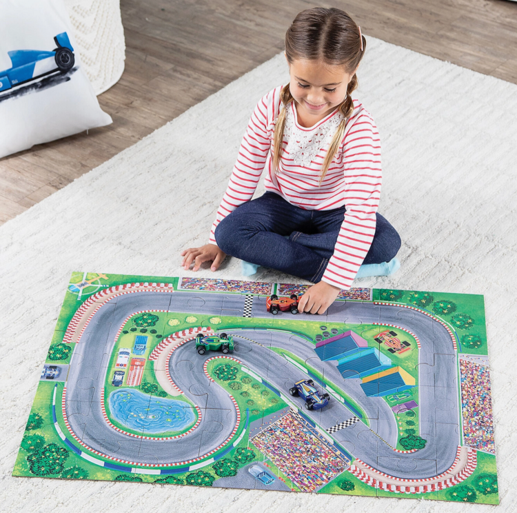 MINDWARE & PEACEABLE KINGDOM Puzzle And Play: Race Day