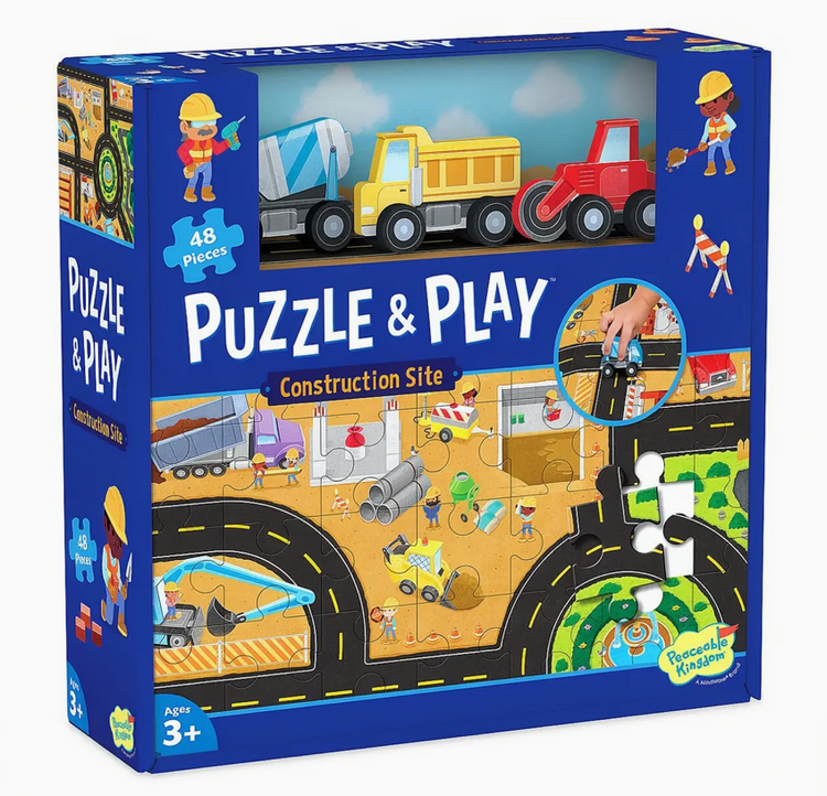 MINDWARE & PEACEABLE KINGDOM Puzzle And Play:  Construction Site