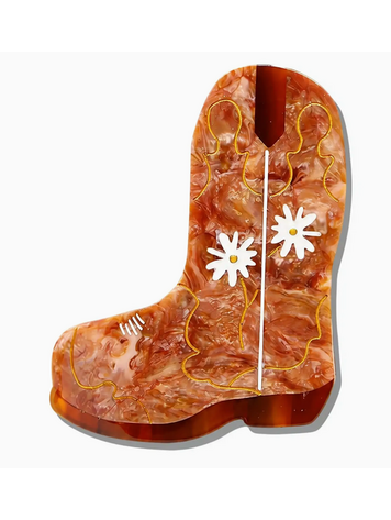 SOLAR ECLIPSE Hand-Painted Daisy Boot Claw Clip