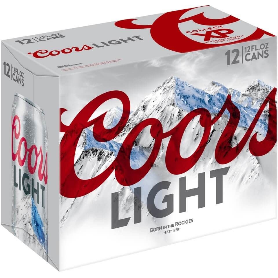Coors Light Cans 12pk - 12oz