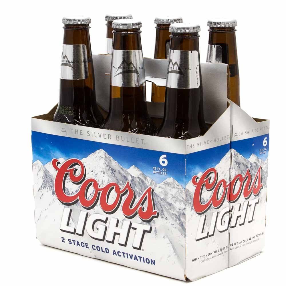 Coors Light Bottles 6pk -12 oz