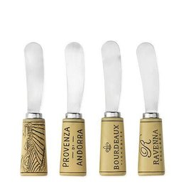 Wine Cork Handled Cheese Spreader Set