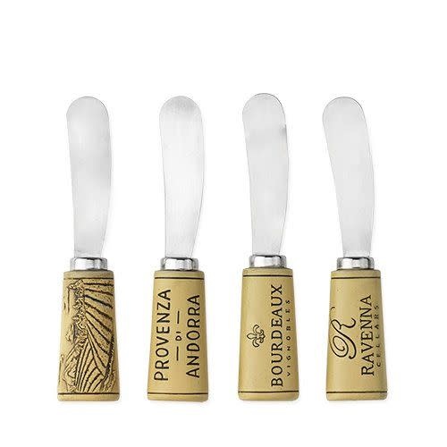 Wine Cork Handled Cheese Spreader Set