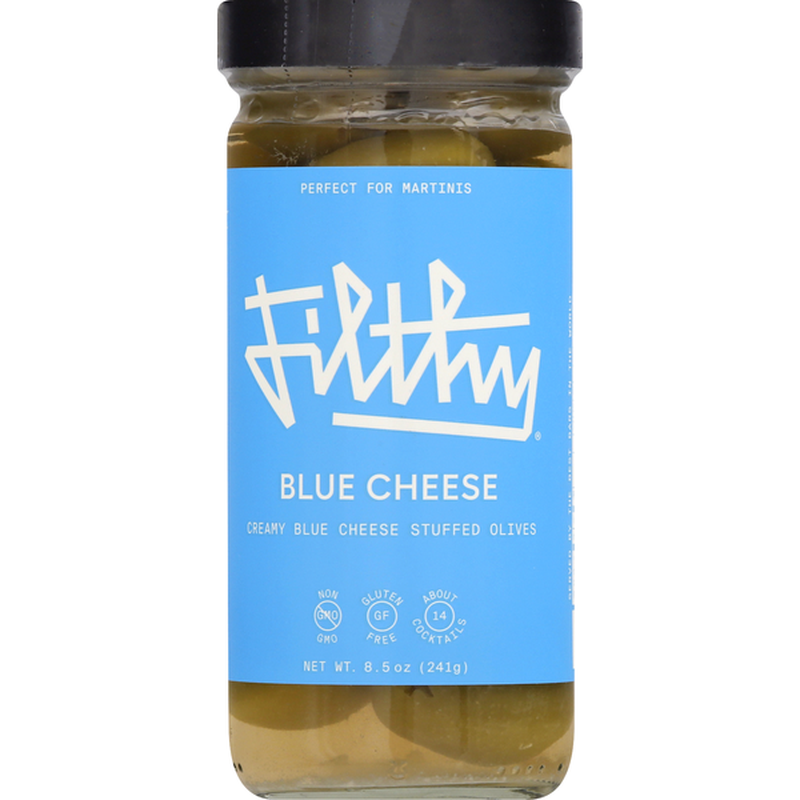 Filthy Blue Cheese Olives Jar 8 oz