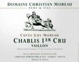 Christian Moreau Chablis "Vaillons - Cuvée Guy Moreau" 1er Cru 2019 - 750ml