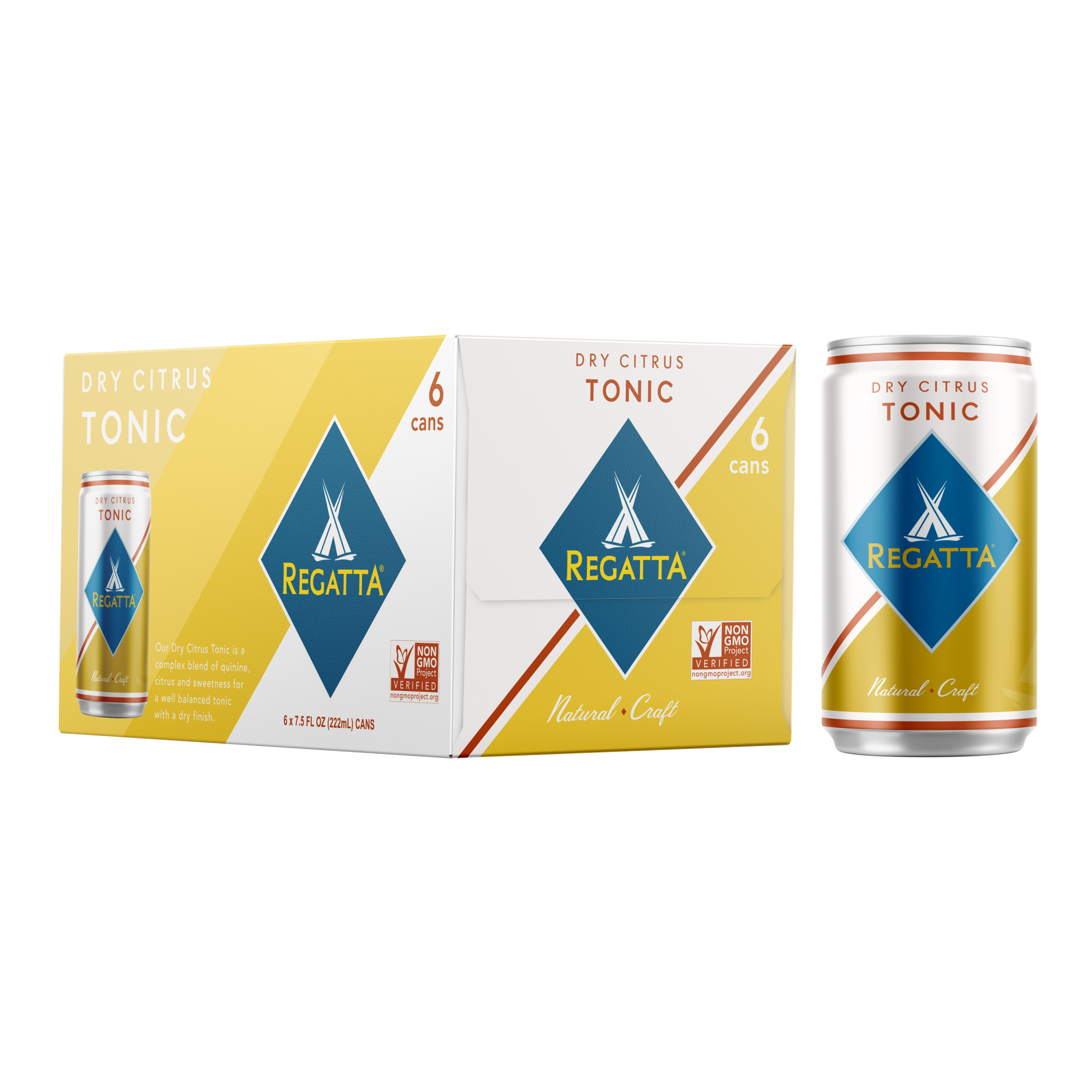 Regatta Dry Citrus Sparkling Tonic Water Slim Cans 6pk - 7oz