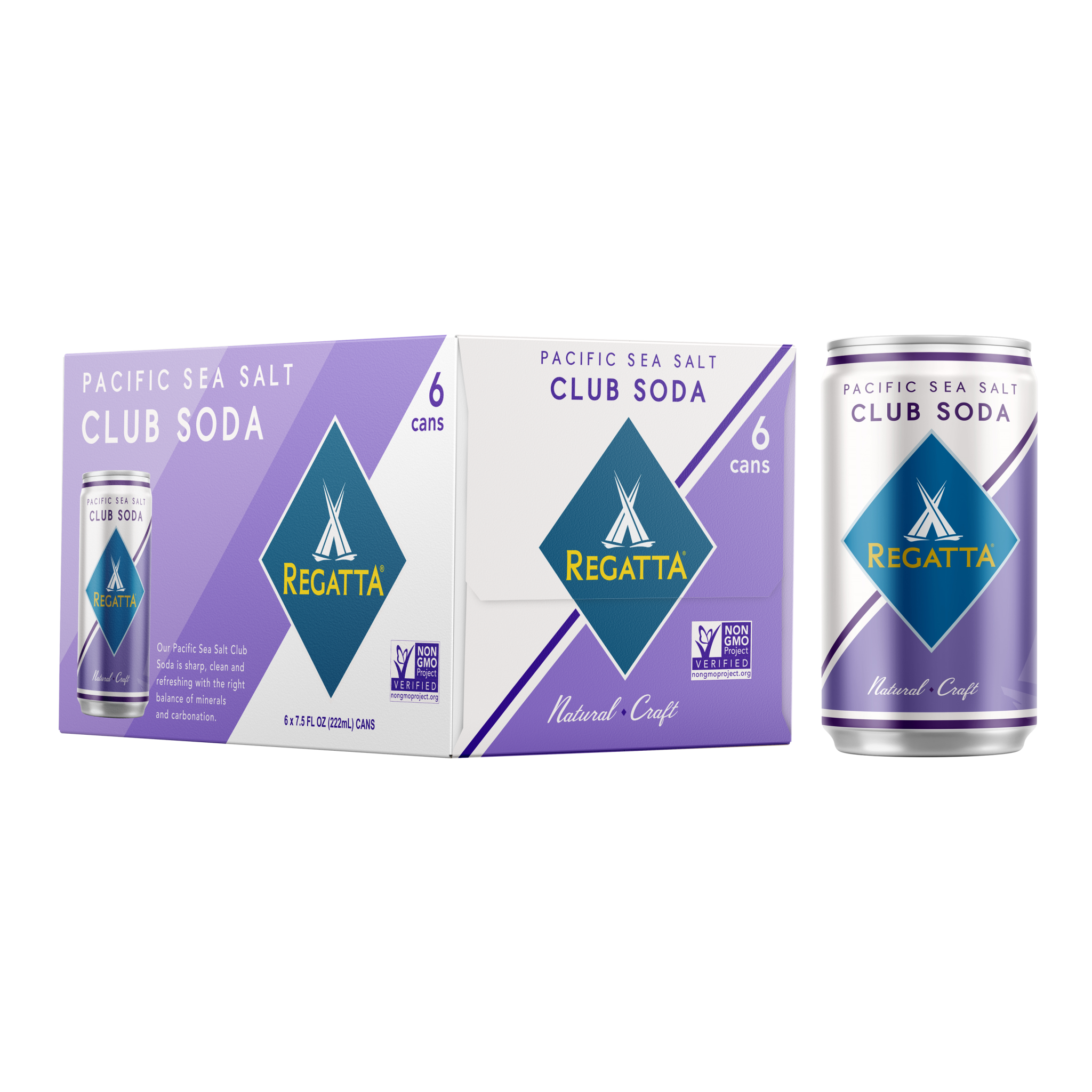 Regatta Pacific Sea Salt Club Soda Slim Cans 6pk - 7oz
