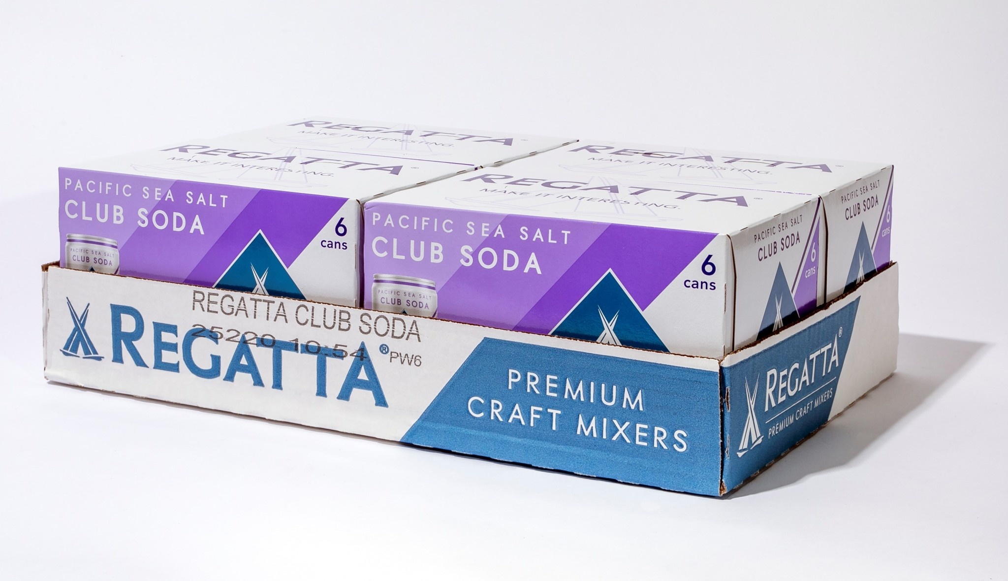 Regatta Pacific Sea Salt Club Soda Case Slim Cans 4/6pk - 7oz