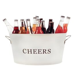 CHEERS Galvanized Metal Tub by Twine