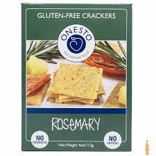 Onesto Gluten Free Crackers Rosemary 4 oz
