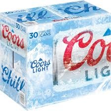Coors Light 30 pack 120z cans