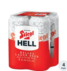 Stiegl Hell Lager 4pk cans - 16.9oz
