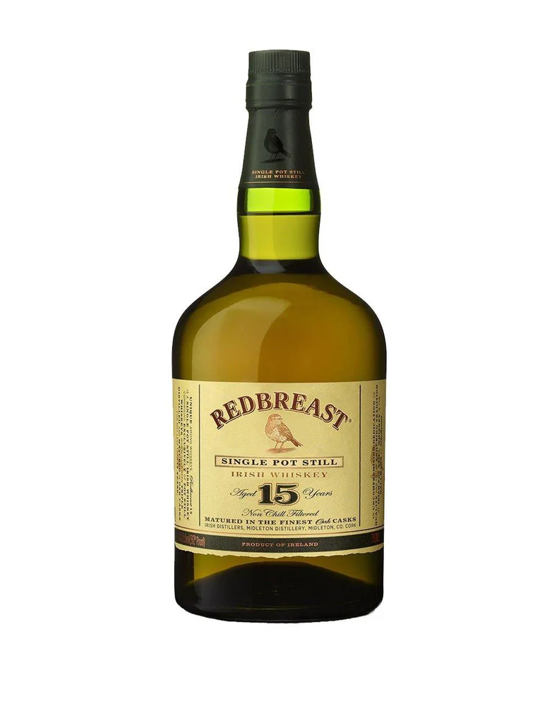 Redbreast, 15yr old, single pot still, Irish Whiskey. -750ml