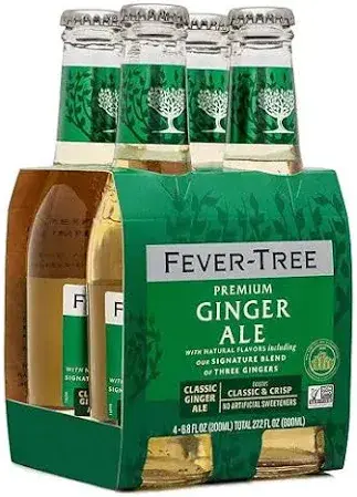Fever  Tree Ginger ale 4pk - 6.8oz