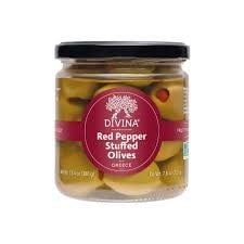 Divina Red Pepper Stuffed Olives 7.8 oz