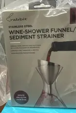 Rabbit Wine Aerator Shower Funnel With Sediment Strainer