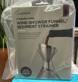 Rabbit Wine Aerator Shower Funnel With Sediment Strainer
