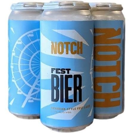 Notch Fest Bier Bavarian Style Lager. 4/16oz Cans