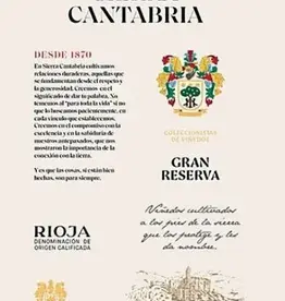 Sierra Cantabria Gran Reserva 2016. -750ml