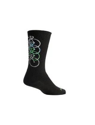 SockGuy Wool Stacked Socks - 6 inch, Black, Large/X-Large