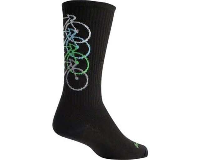 SockGuy Wool Stacked Socks - 6 inch, Black, Large/X-Large
