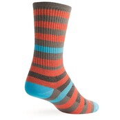 SockGuy Crew Metro Socks - 6 inch, Orange/Gray, Small/Medium