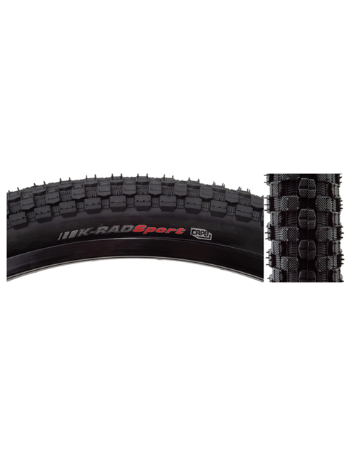 TIRES KEN K-RAD SPORT 24x2.3 BK/BK SRC/PRC/60 WIRE 80psi