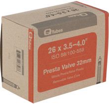 Q-Tubes 26 x 3.5-4.0" Fat Bike Tube: 32mm Presta Valve