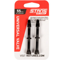 Stan's NoTubes 55mm Tubeless Valves: Pair, Black