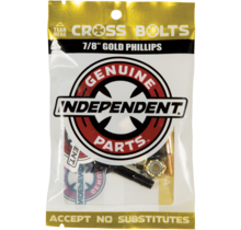 INDEPENDENT CROSS BOLTS 7/8" PHILLIPS BLK/GOLD 1set