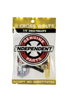 INDEPENDENT CROSS BOLTS 7/8" PHILLIPS BLK/GOLD 1set