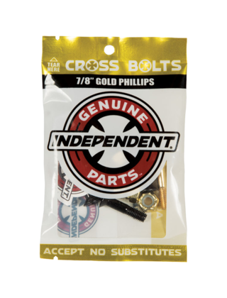 INDEPENDENT CROSS BOLTS 7/8" PHILLIPS BLK/GOLD 1set