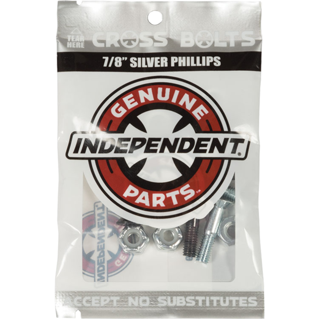INDEPENDENT CROSS BOLTS 7/8" PHILLIPS BLK/SIL 1set