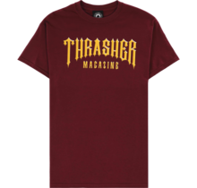 THRASHER LOW LOGO SS TEE MAROON