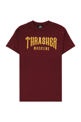 THRASHER LOW LOGO SS TEE MAROON