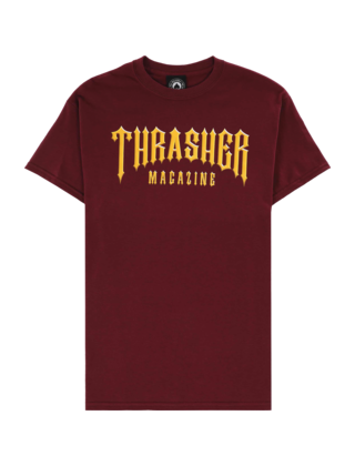 THRASHER LOW LOGO SS TEE MAROON