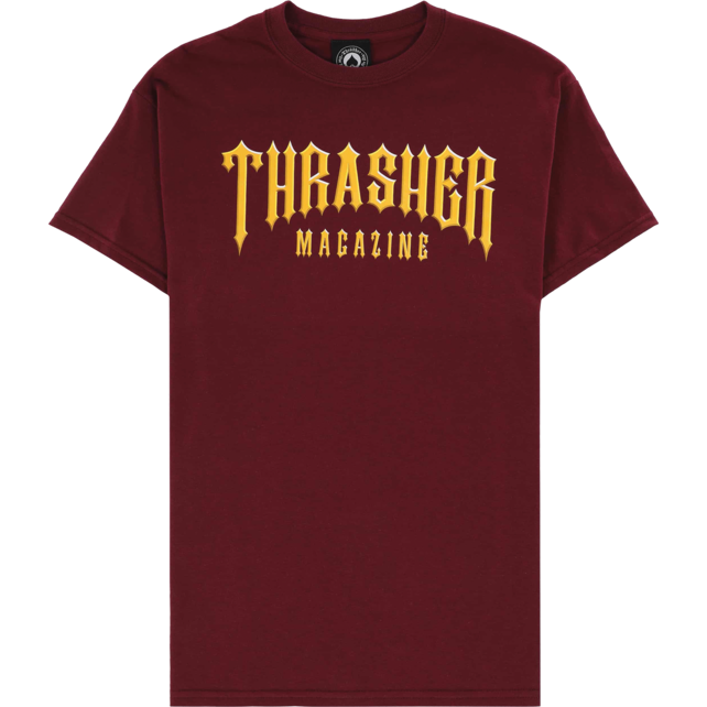 THRASHER LOW LOGO SS TEE MAROON