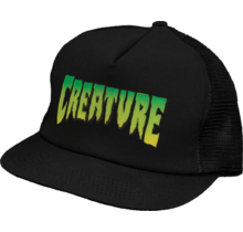 CREATURE LOGO MESH HAT ADJ-BLK/BLK