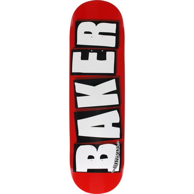 BAKER BRAND LOGO DECK-8.5 RED/WHITE