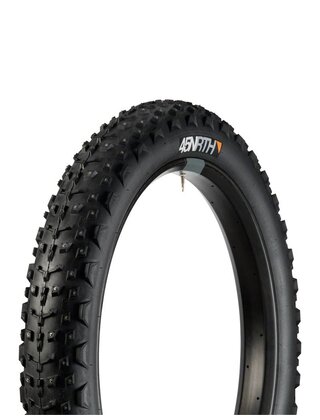 45NRTH Dillinger 4 Studded Fatbike Tire: 26 x 4.0", 240 concave studs, Tubeless Ready Folding 120tpi, Black
