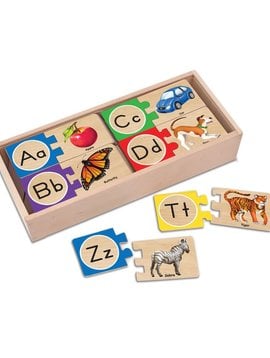 Toys & Games Melissa & Doug Alphabet Wooden Puzzle Cards