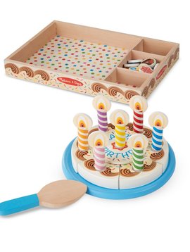 Toys & Games Melissa & Doug Decorate, Slice & Serve Birthday Party - Wooden Toy
