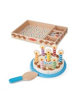 Toys & Games Melissa & Doug Decorate, Slice & Serve Birthday Party - Wooden Toy