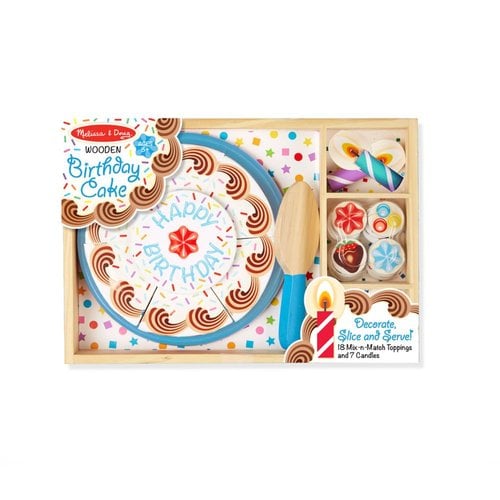 Toys & Games Melissa & Doug Decorate, Slice & Serve Birthday Party - Wooden Toy