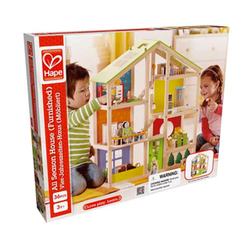 Special Order AWARD WINNING Hape All Seasons Furnished Wooden Dollhouse