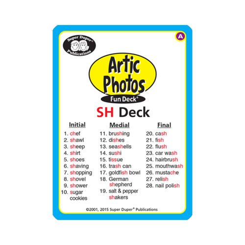 Therapy Equipment Super Duper® Artic Photos Fun Decks® Combo Set 1 - For Articulation & Language