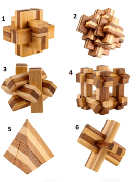 Toys & Games Mini Bamboo Wooden Fidget Puzzles